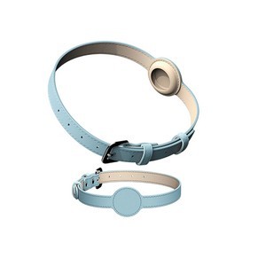 Airtag PU Leather Pet Collar With Adjustable Strap 5