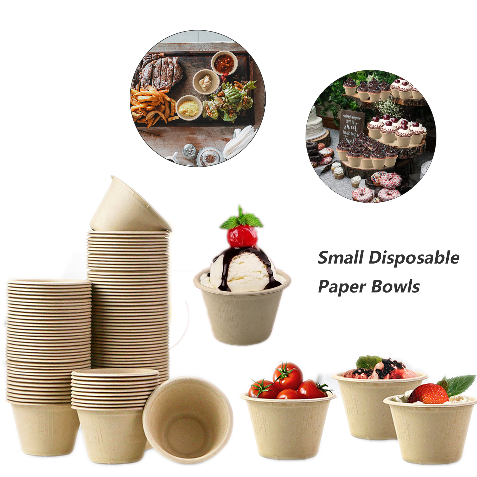 Natural Bagasse Fiber Bowls