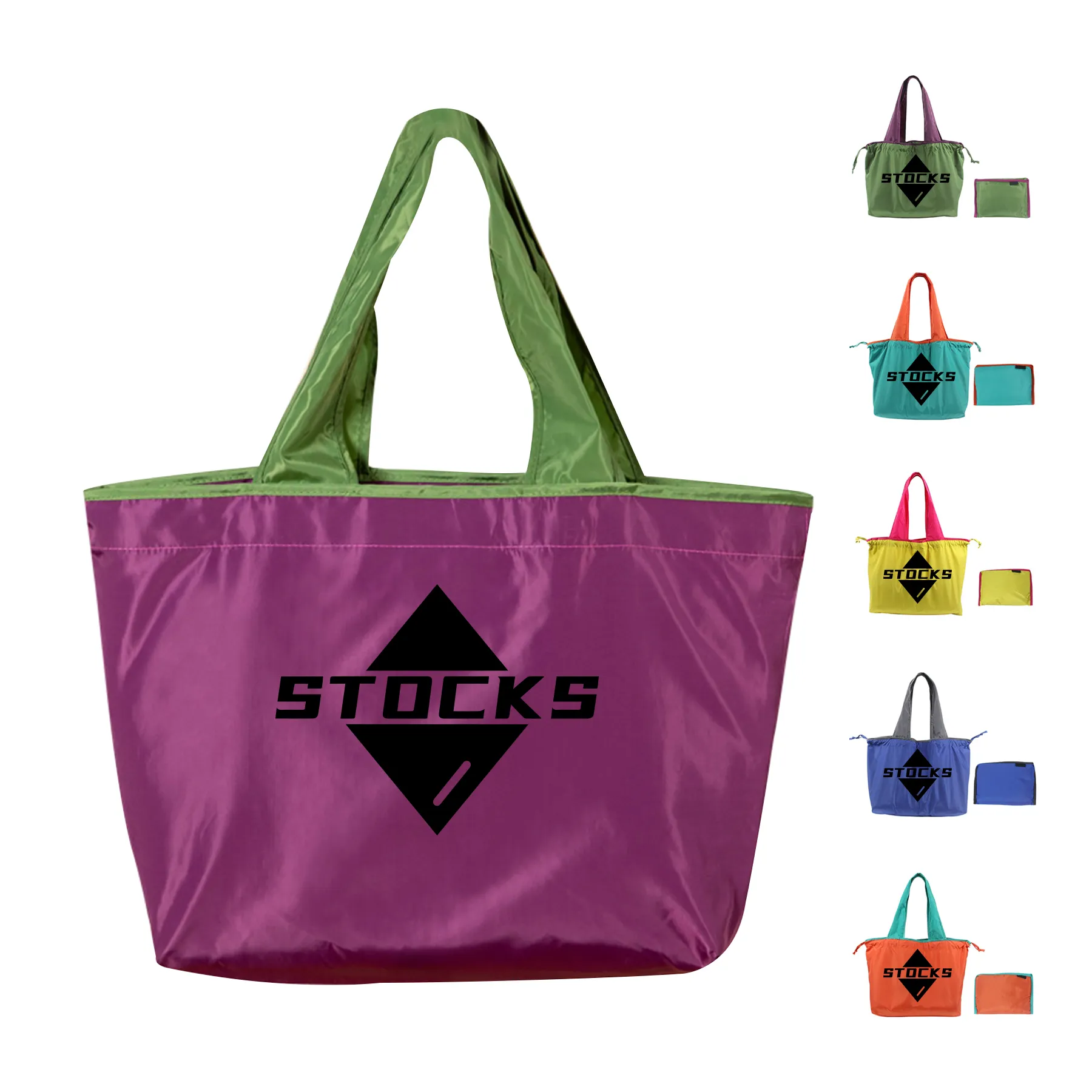 Waterproof Oxford Cloth Blank Folding Shopping Bag