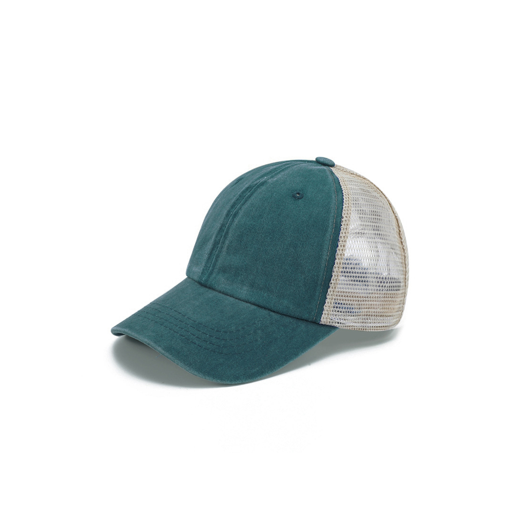 Washed Cotton Low Profile Baseball Cap With Mesh Back 8