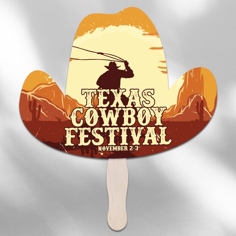 Cowboy Hat Hand Fans 6