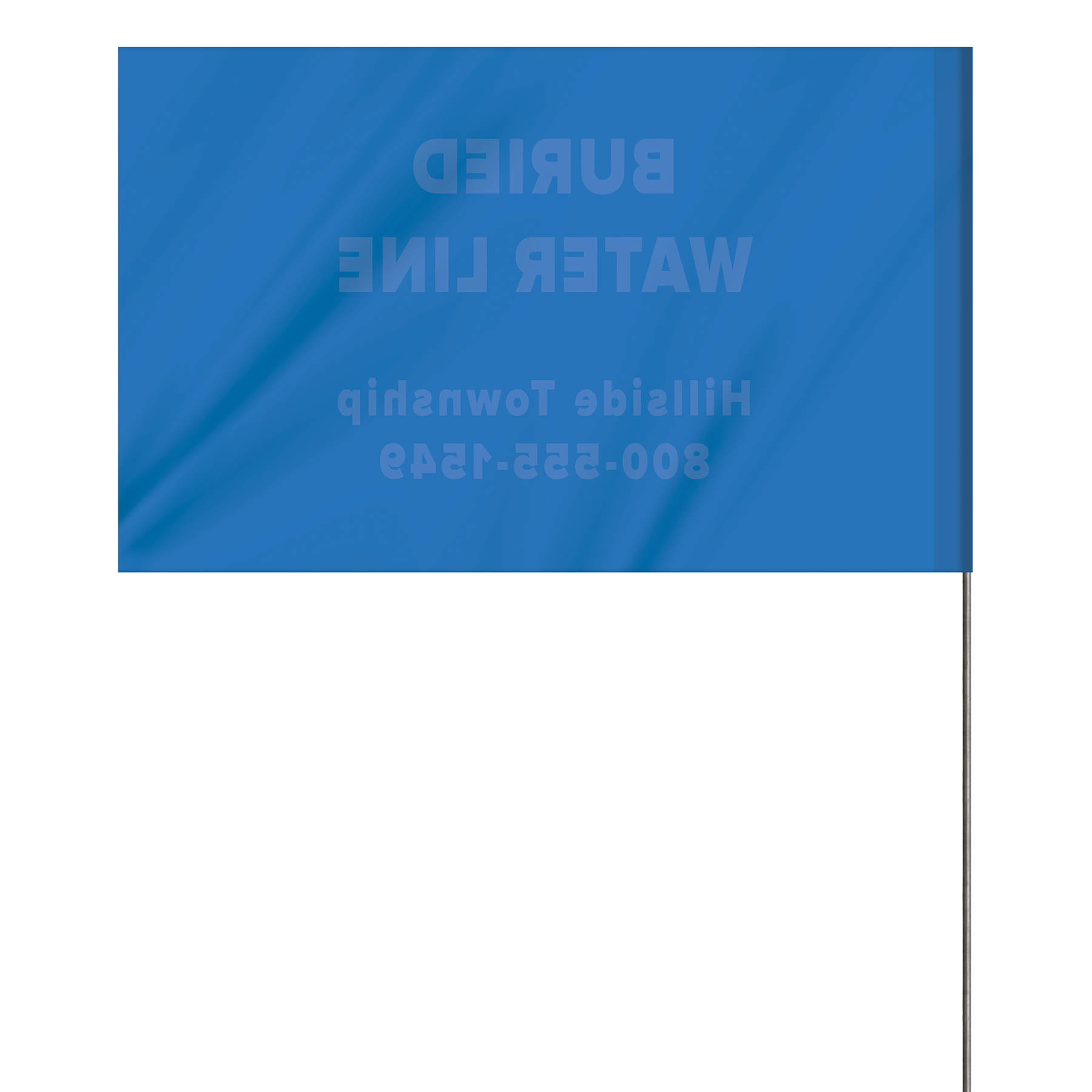 1-Color 5" x 8" Custom Vinyl Marking Flag with 36" Wire 4