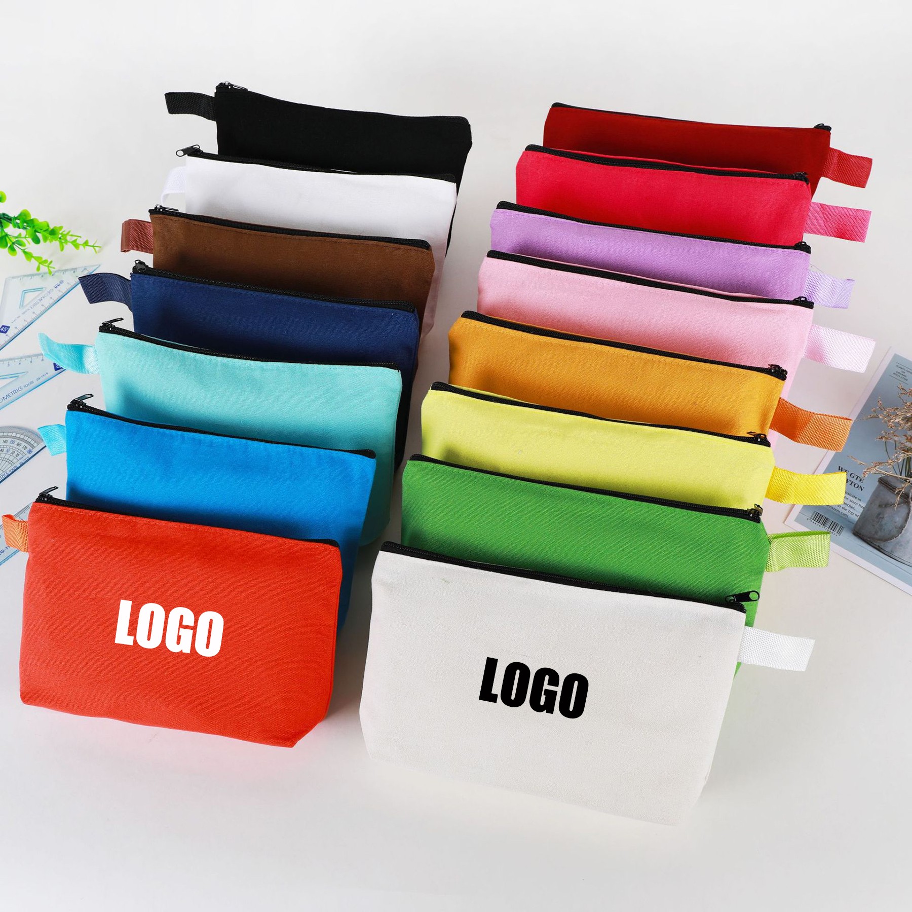Customized Zipper Canvas Pencil Case