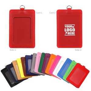 Portrait Dual Side PU Leather Card Holder 20