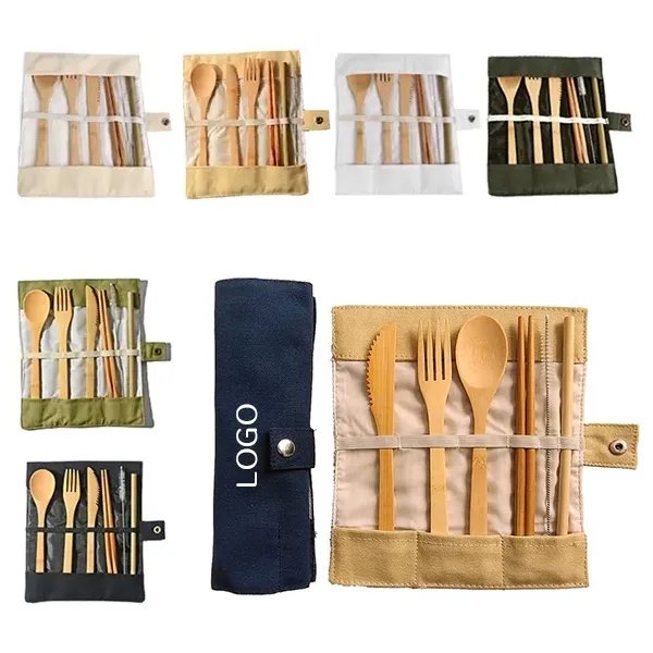 Bamboo Portable Cutlery Set 5