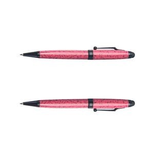 Marble Texture Spot Metal Pen With Stylus 10
