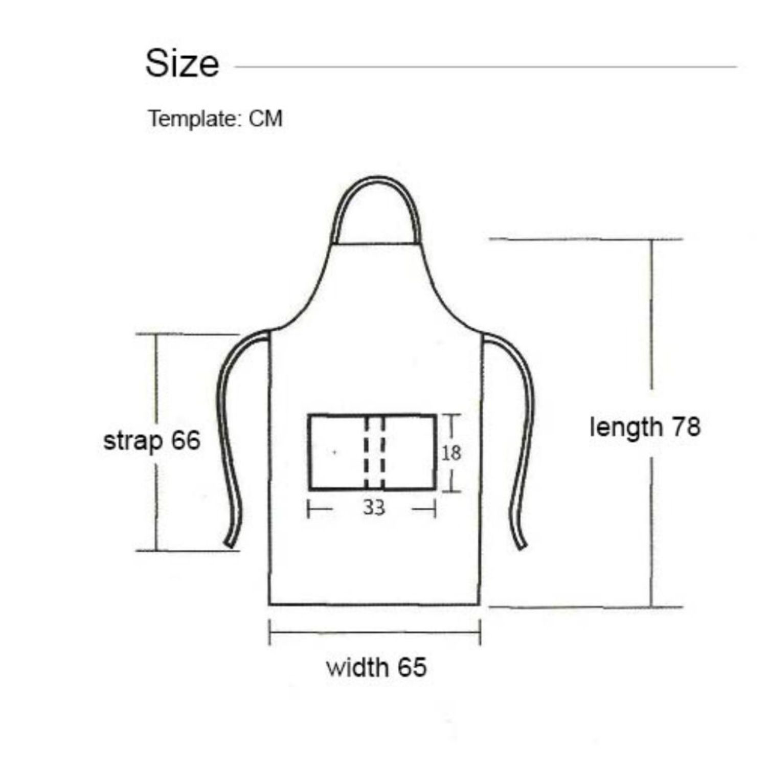 14 oz. Poly-Canvas Kitchen Apron w/ Leather accent & 2 front pocket 30"L x 25.6"W 4