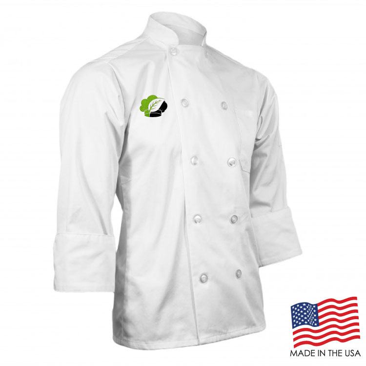 Classic Chef Coat with Long Sleeves (EMBROIDERED LOGO) 14