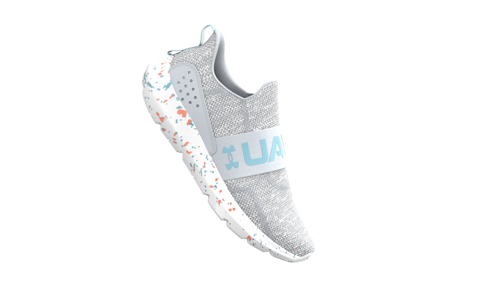 Women's UA Surge 3 Slip Paint Splatter Running Shoes 2