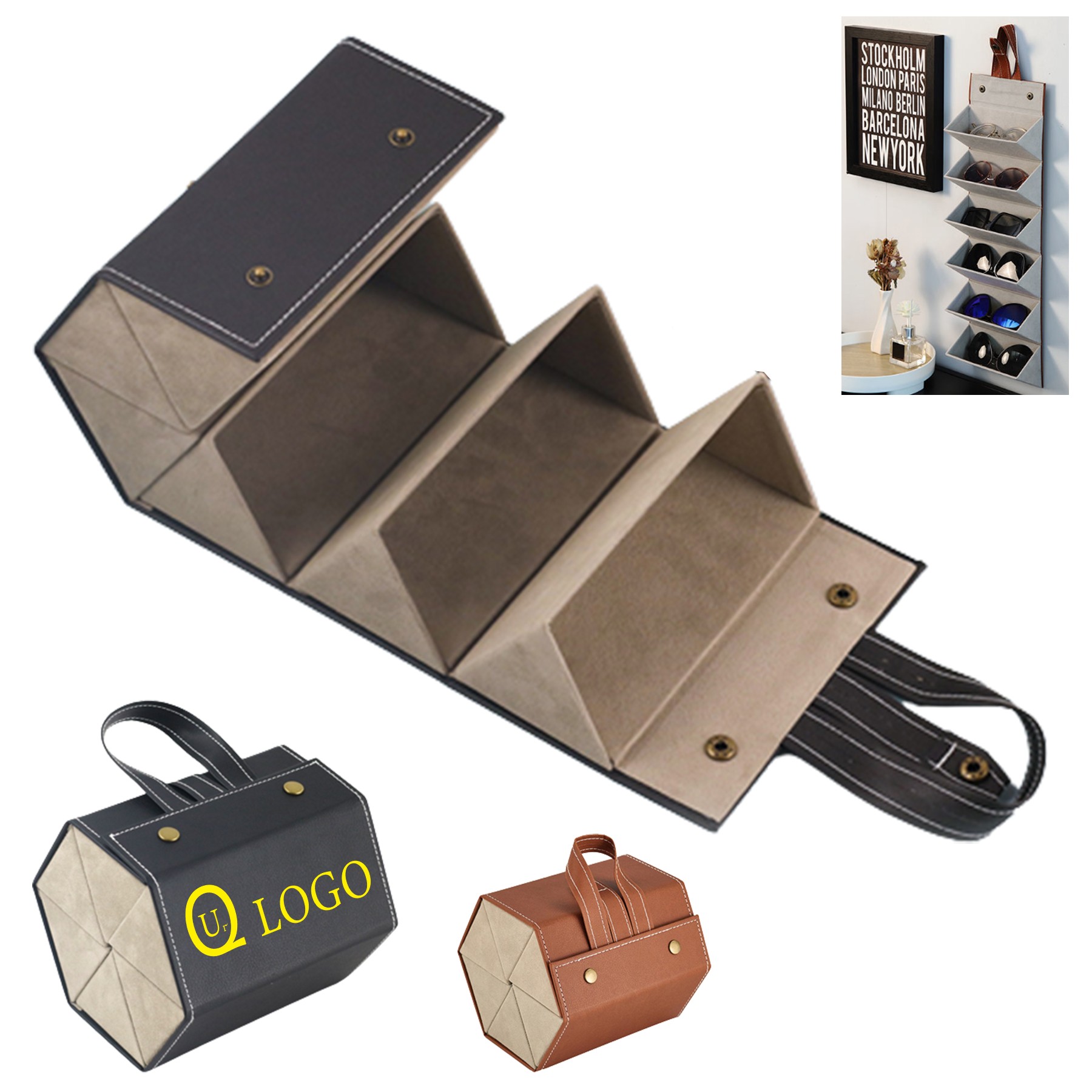 6-Compartment Glasses Storage Case