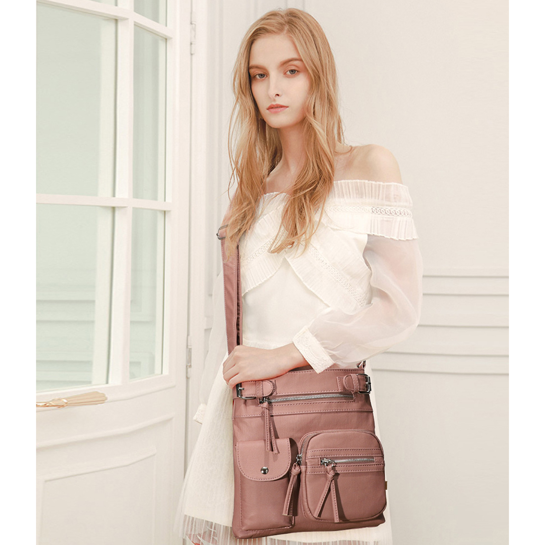 Pu Waterproof wear-resistant Cross-body Bag 3