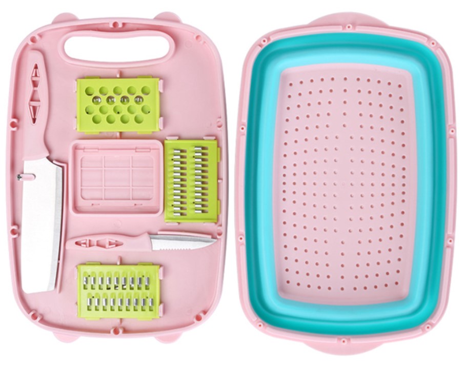 kitchen cutting board-9 in 1 multifunctional plastic cutting 2