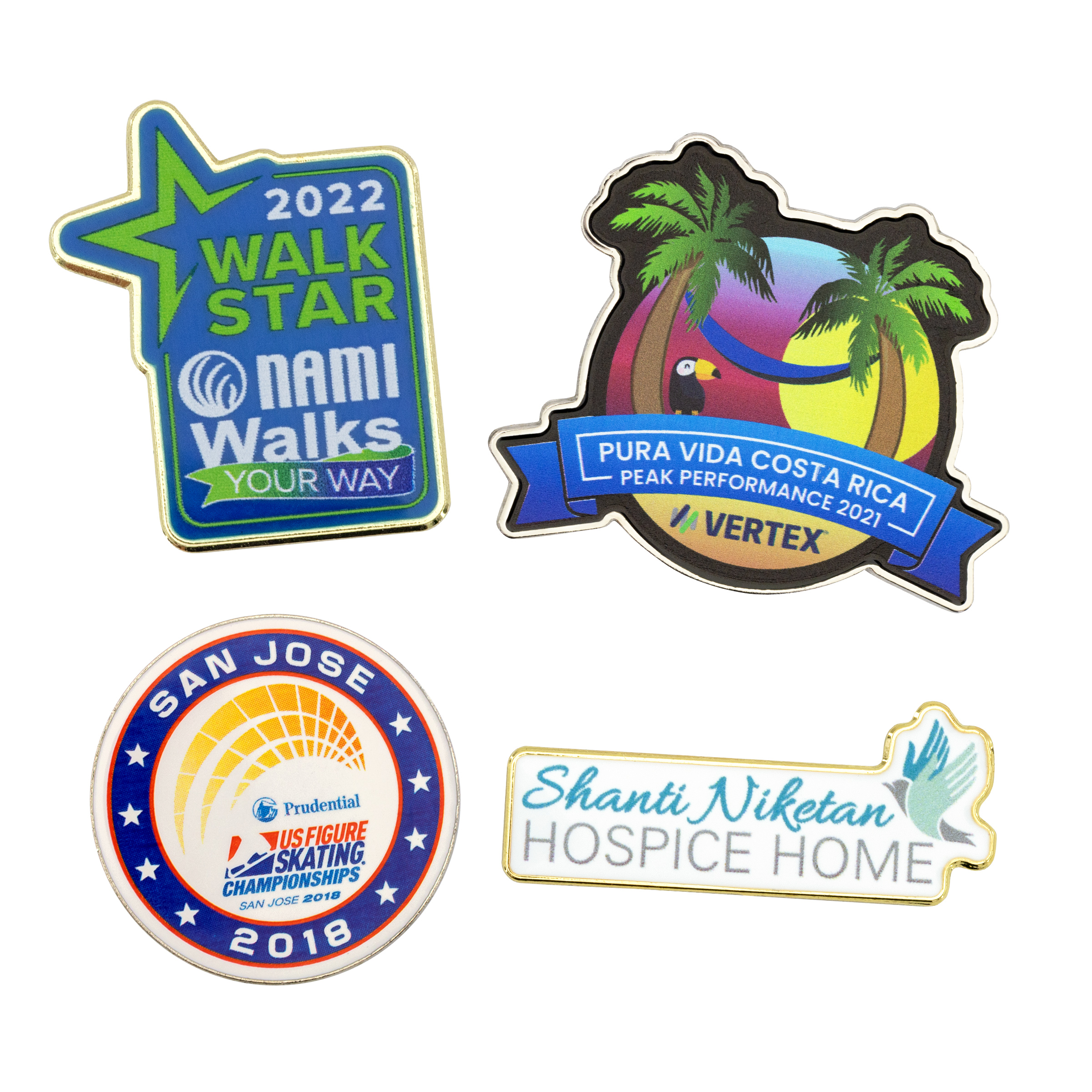 Full Color Die Struck Lapel Pins (3/4")