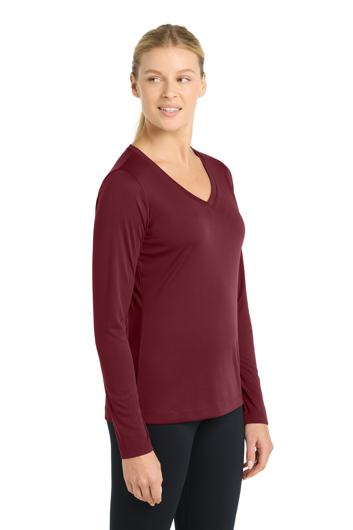 Sport-Tek Women's Long Sleeve PosiCharge Competitor V-Neck Tee. LST353LS 20