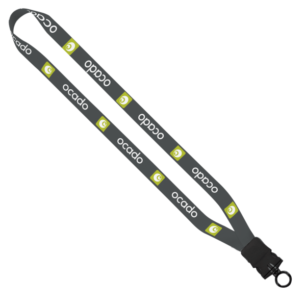 3/4" Dye-Sublimated Lanyard with Plastic Snap-Buckle Release and Plastic O- 2