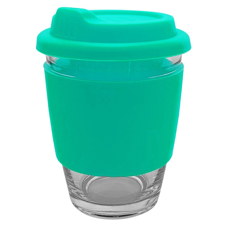 Carlo Glass Coffee Cup - Silicone Band 18