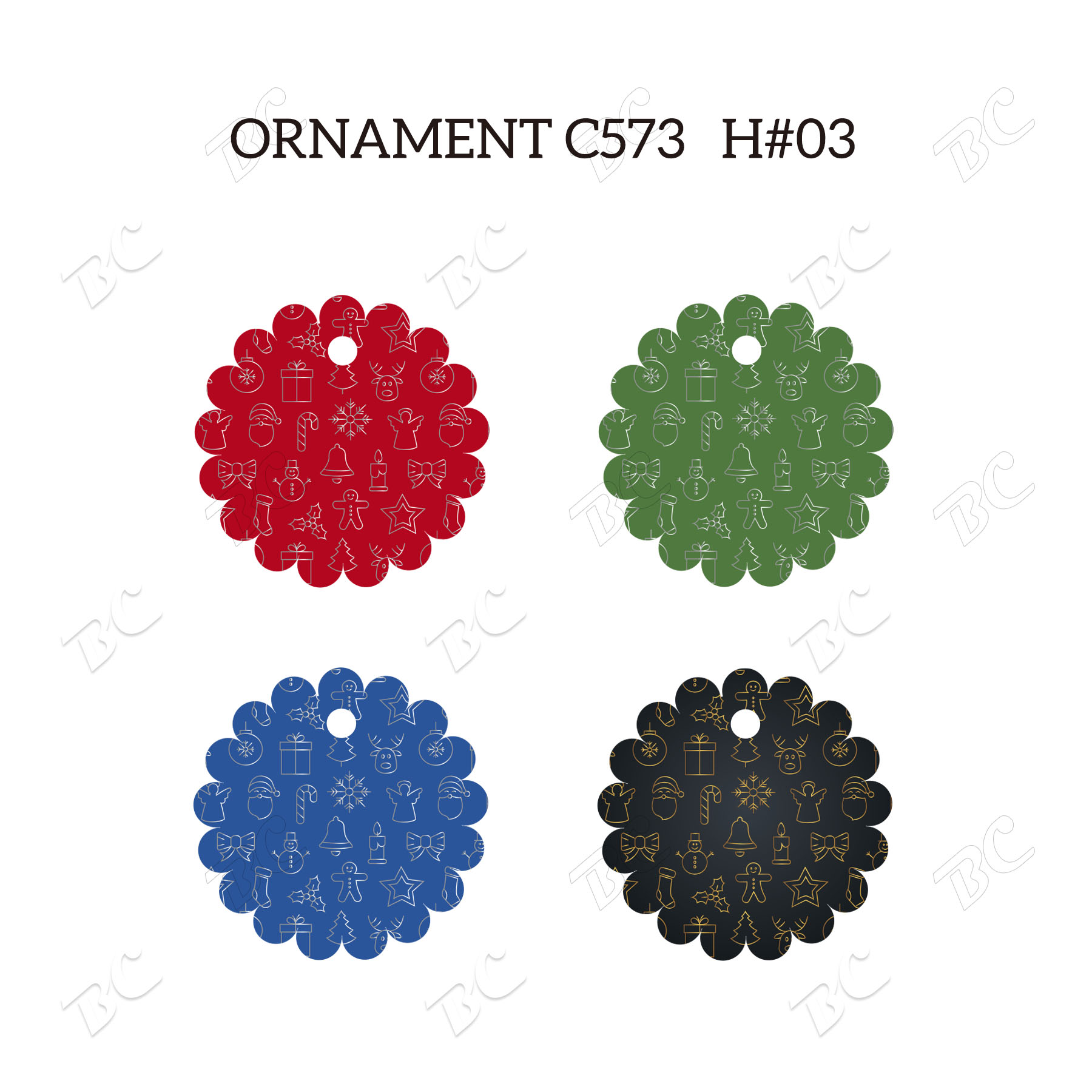 Free Shipping Full Color Christmas Ornament - Flower 47