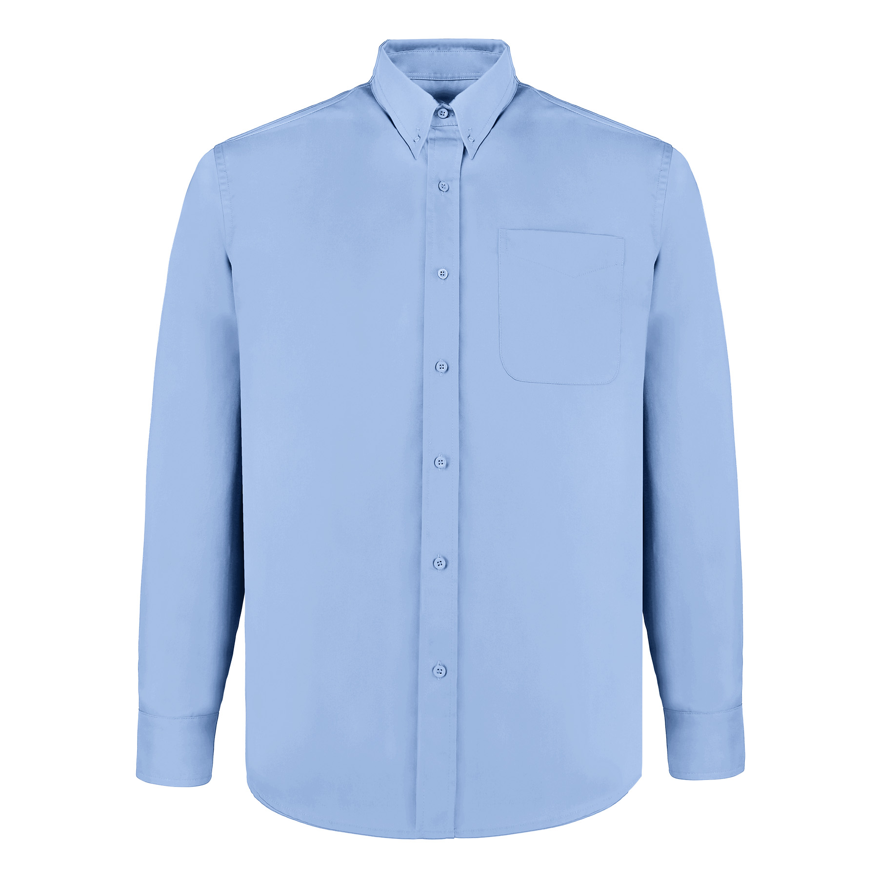 Men's Woven Button Down Long Sleeve Twill Shirt 8