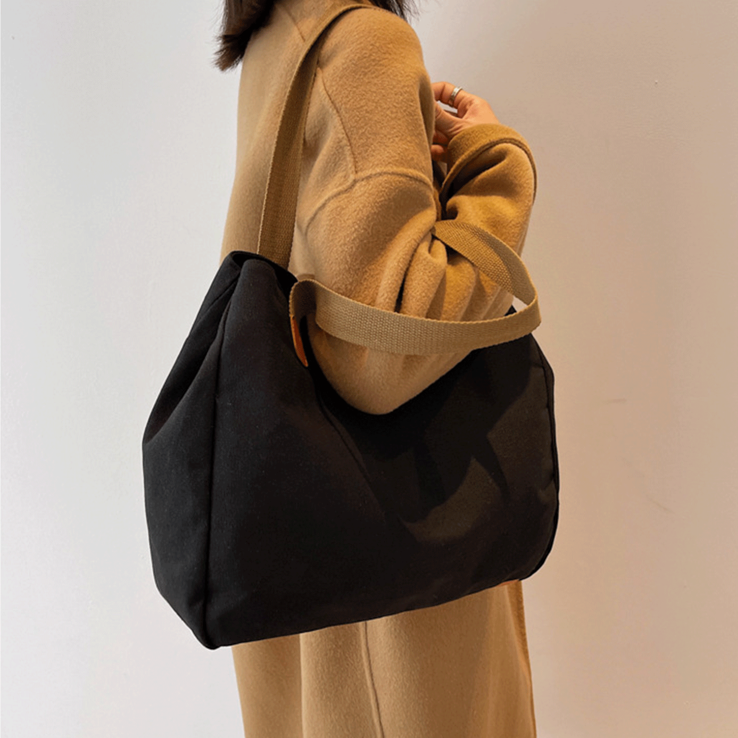 reusable earth-friendly black white Cotton Canvas Tote Bags 13