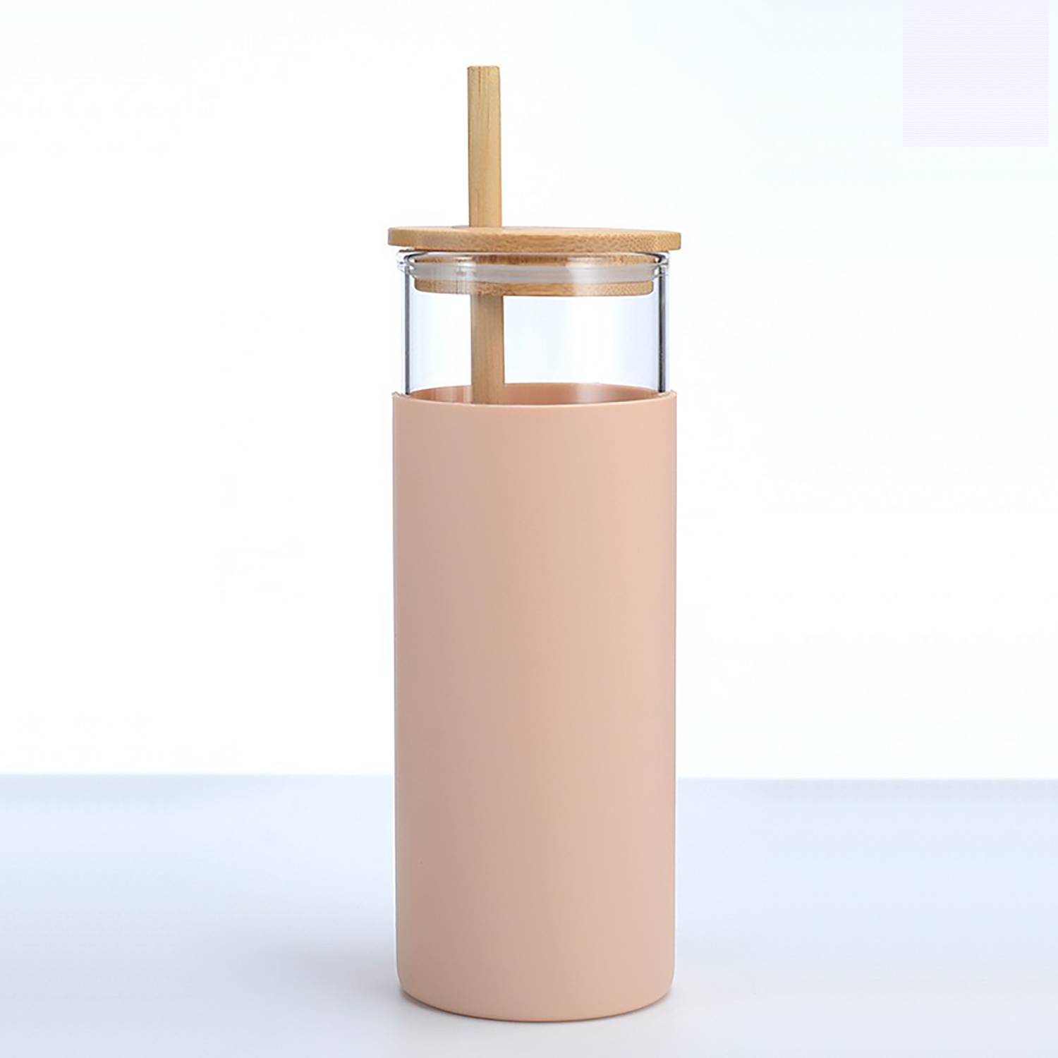20ounce simple and portable anti-drop glass straw cup 17