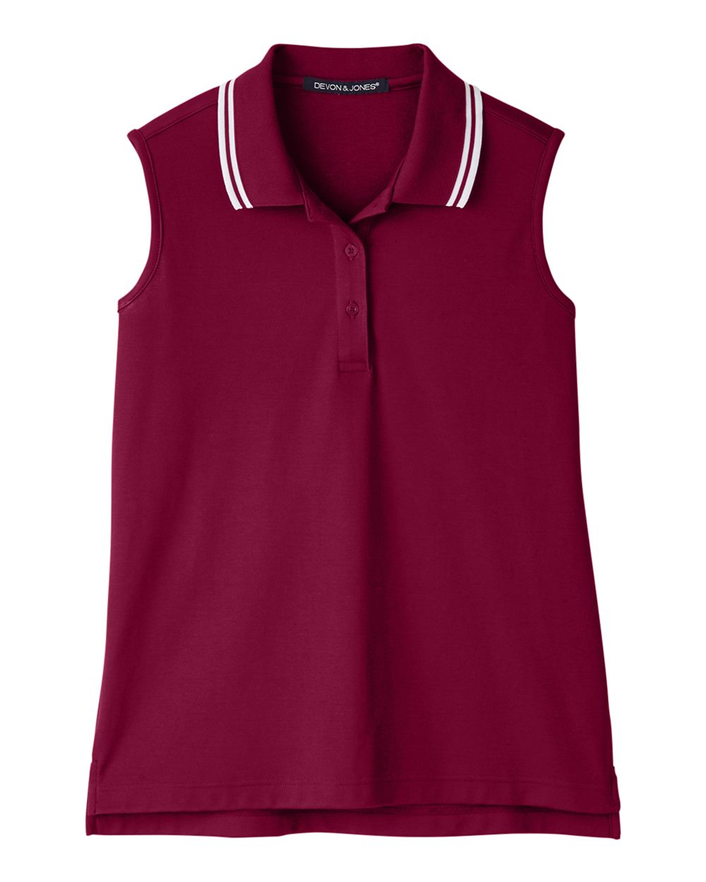 Women's CrownLux Performance® Plaited Tipped Sleeveless Polo - DG20SW 15