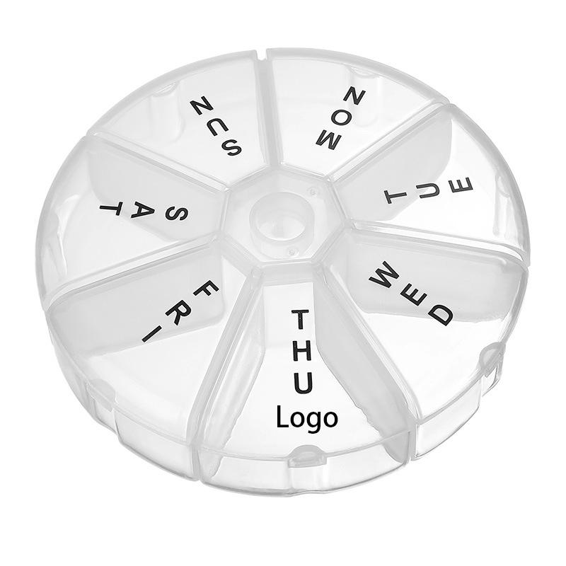 Round Weekly Pill Organizer 9
