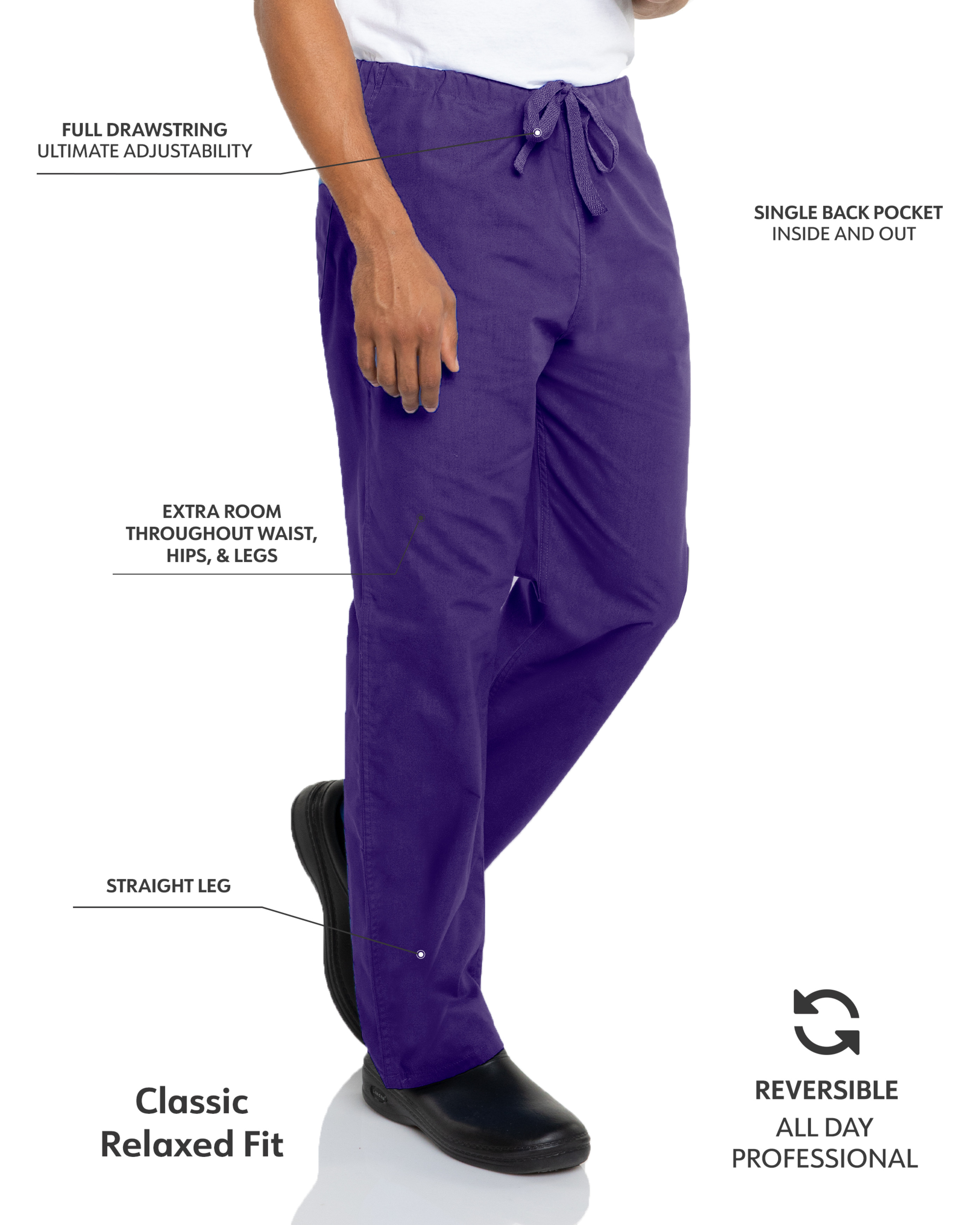 Landau - Essentials - Unisex One-Pocket Reversible High-Rise Waist Pant 41