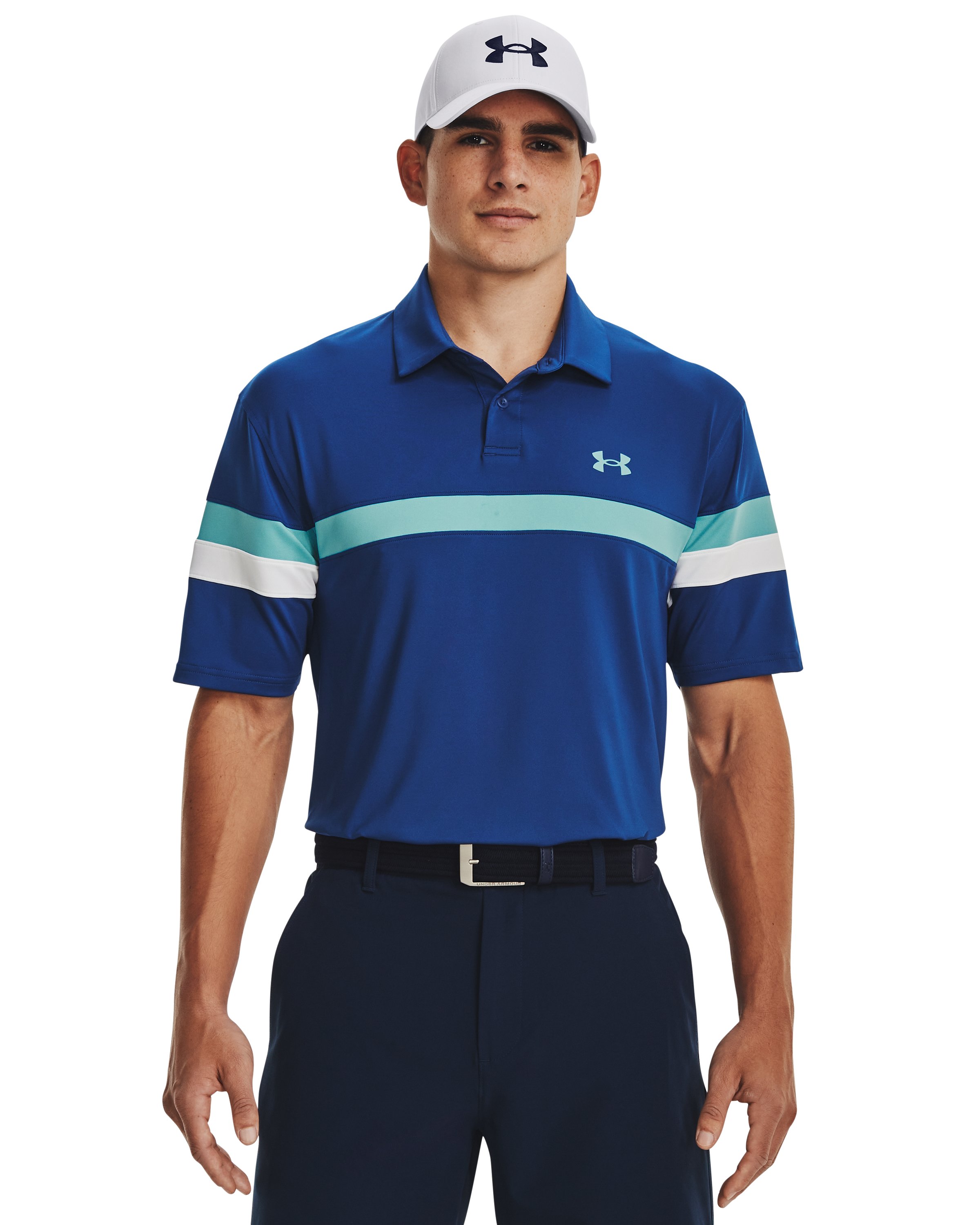 Men's UA Tee To Green Colorblock Polo 4