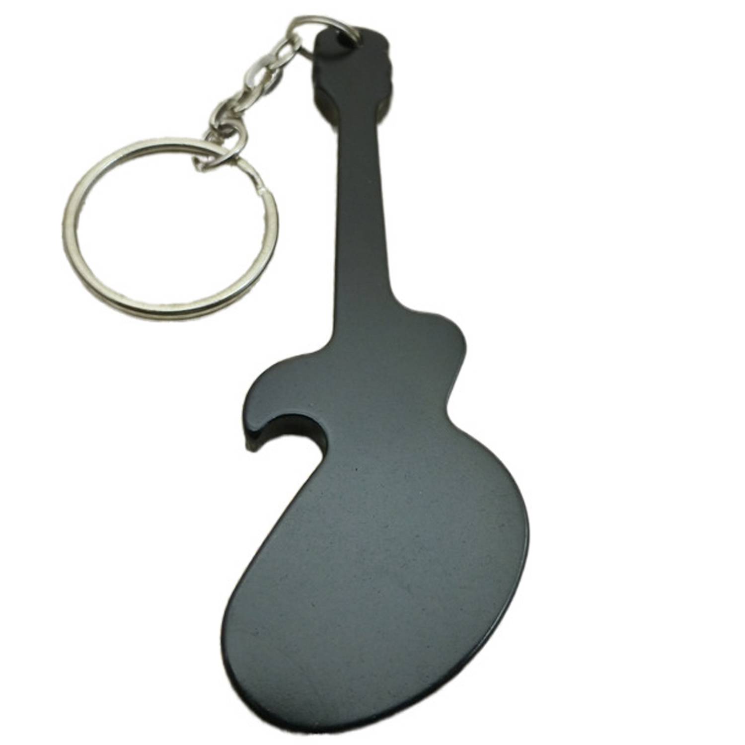 Guitar Shaped Aluminum Alloy Bottle Opener Keychain 3