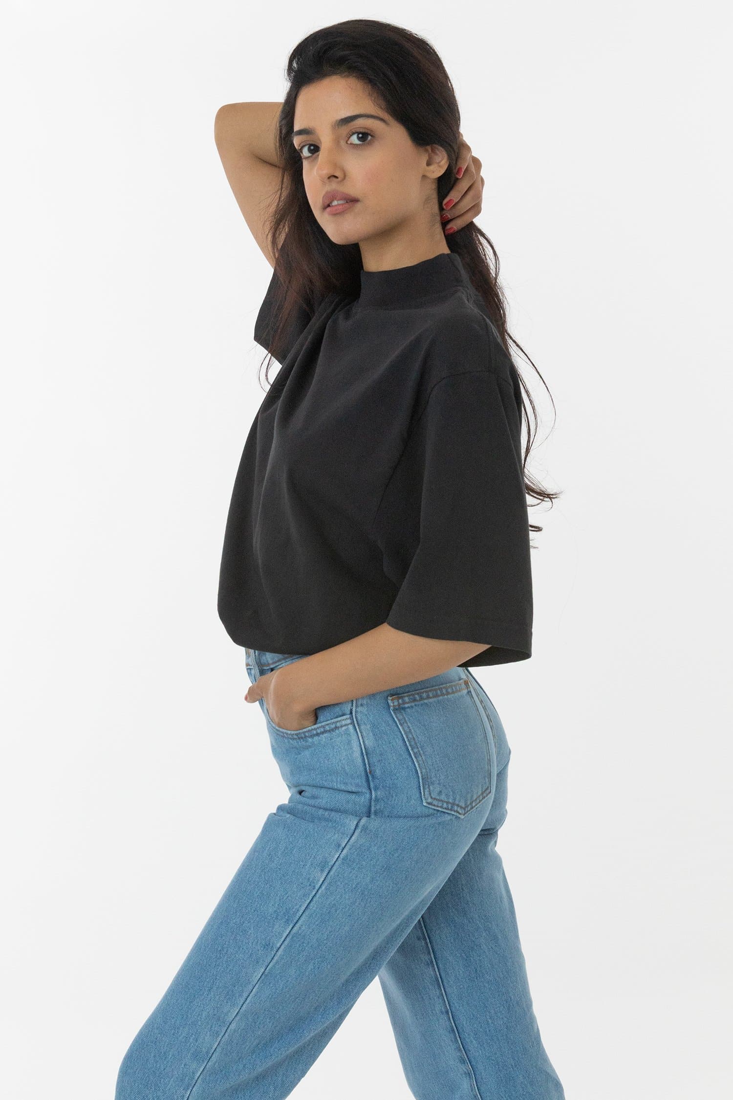 6.5 OZ S/S OVERSIZED GARMENT DYE MOCKNECK T-SHIRT 2