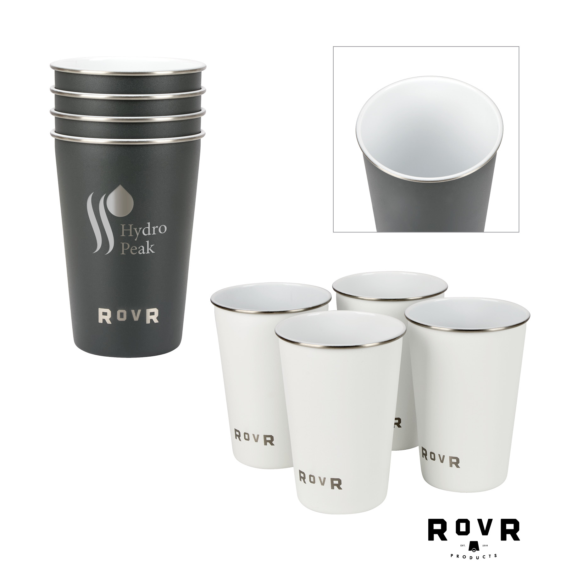 RovR® Pack of 4, 16 oz. Single Wall Beer Pints 1