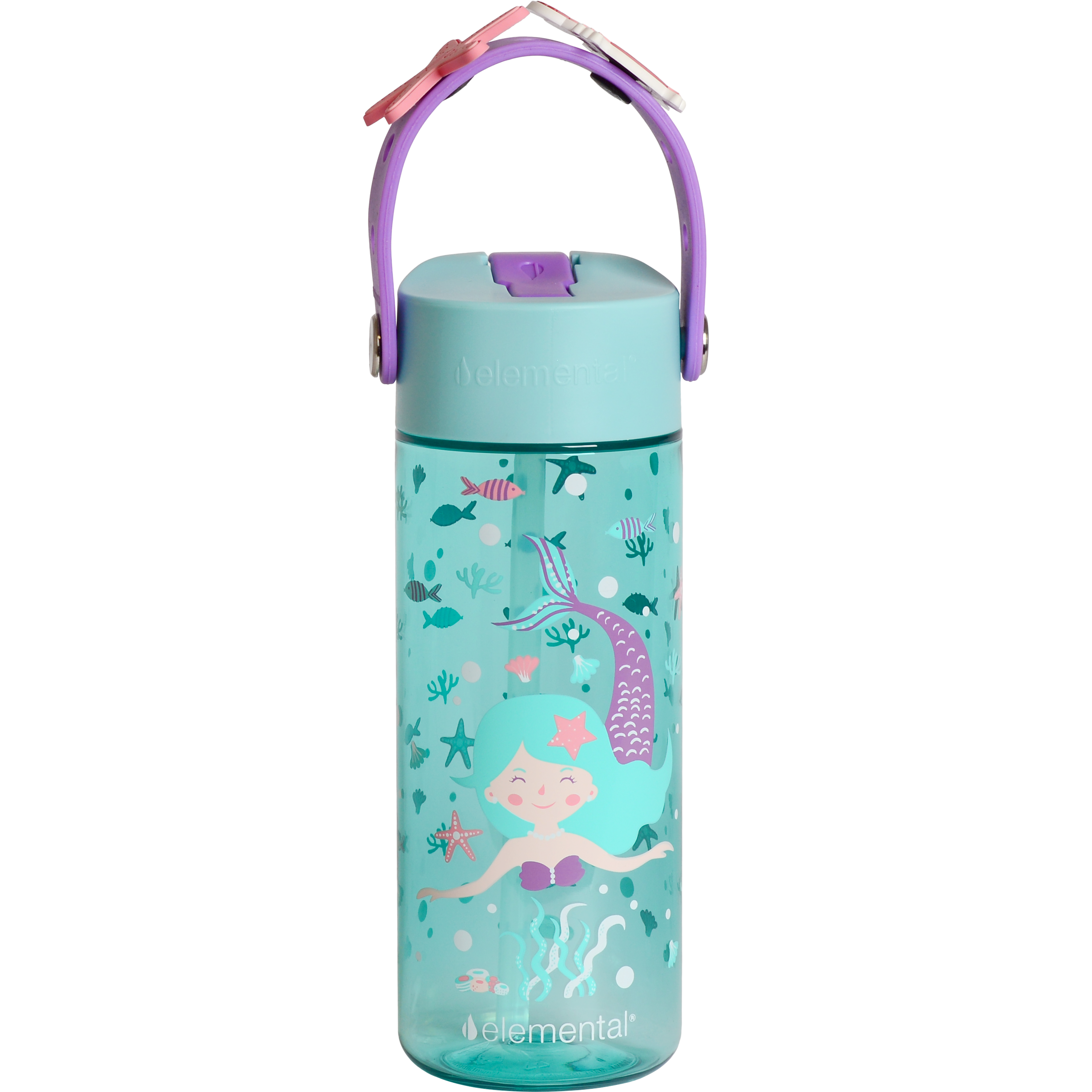 Elemental® Splash Charm 18oz Tritan Water Bottle - with Drinking Spout and Straw 15