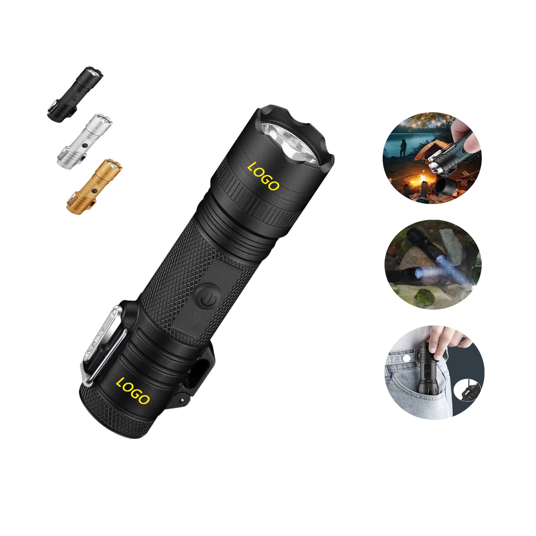 Waterproof Flashlight Rechargeable Windproof Lighter