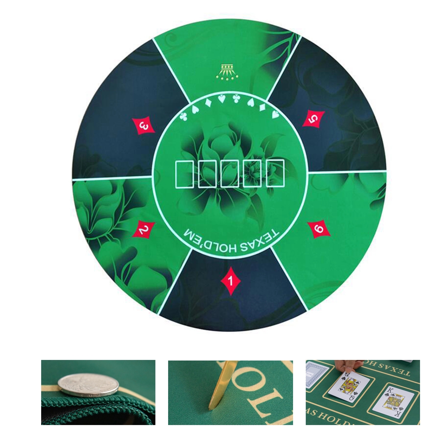 Round Poker Table Mat 2