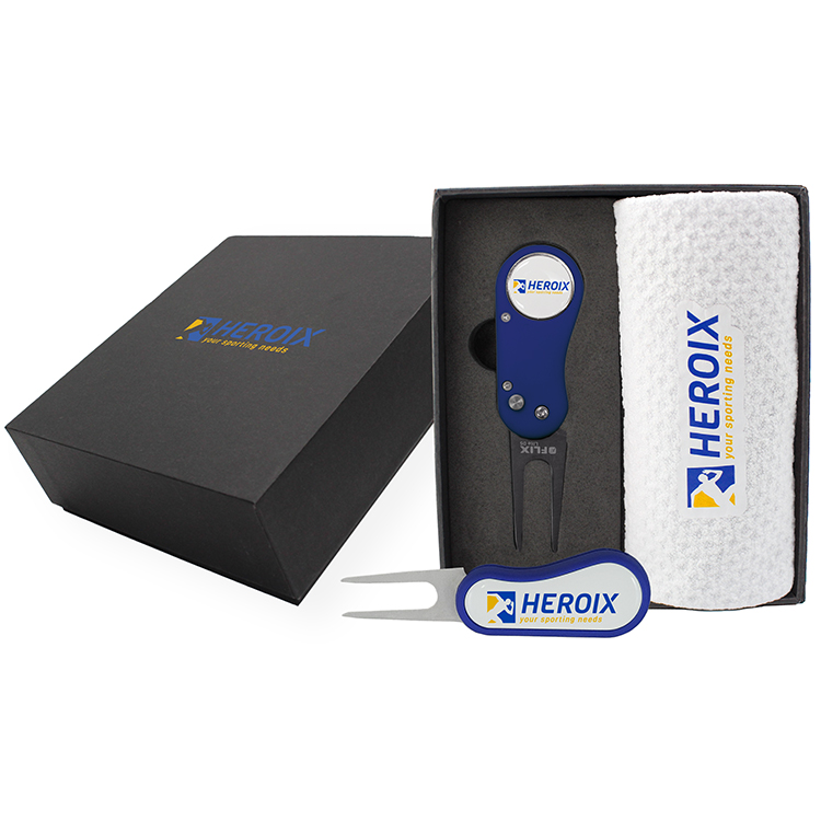 Flix Lite DS Divot Tool and Dormie Towel Mini Presentation Box 1