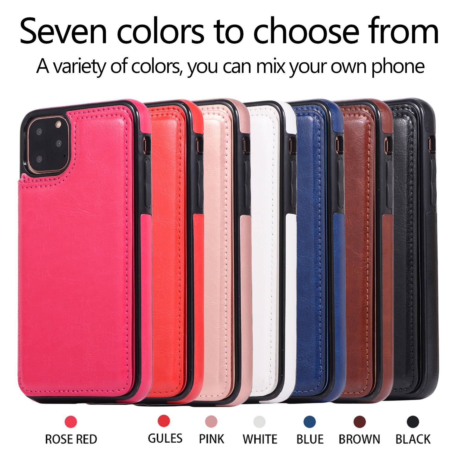iPhone Wallet Case with Card Holder, PU Leather 3