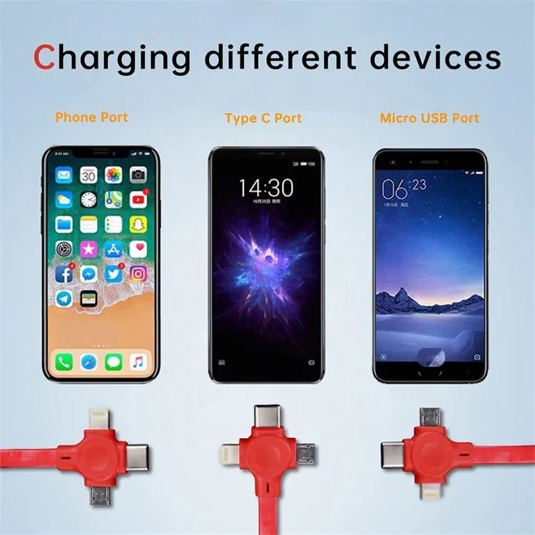 4 In 1 Multiple Retractable Charging Cable With Phone Stand 3