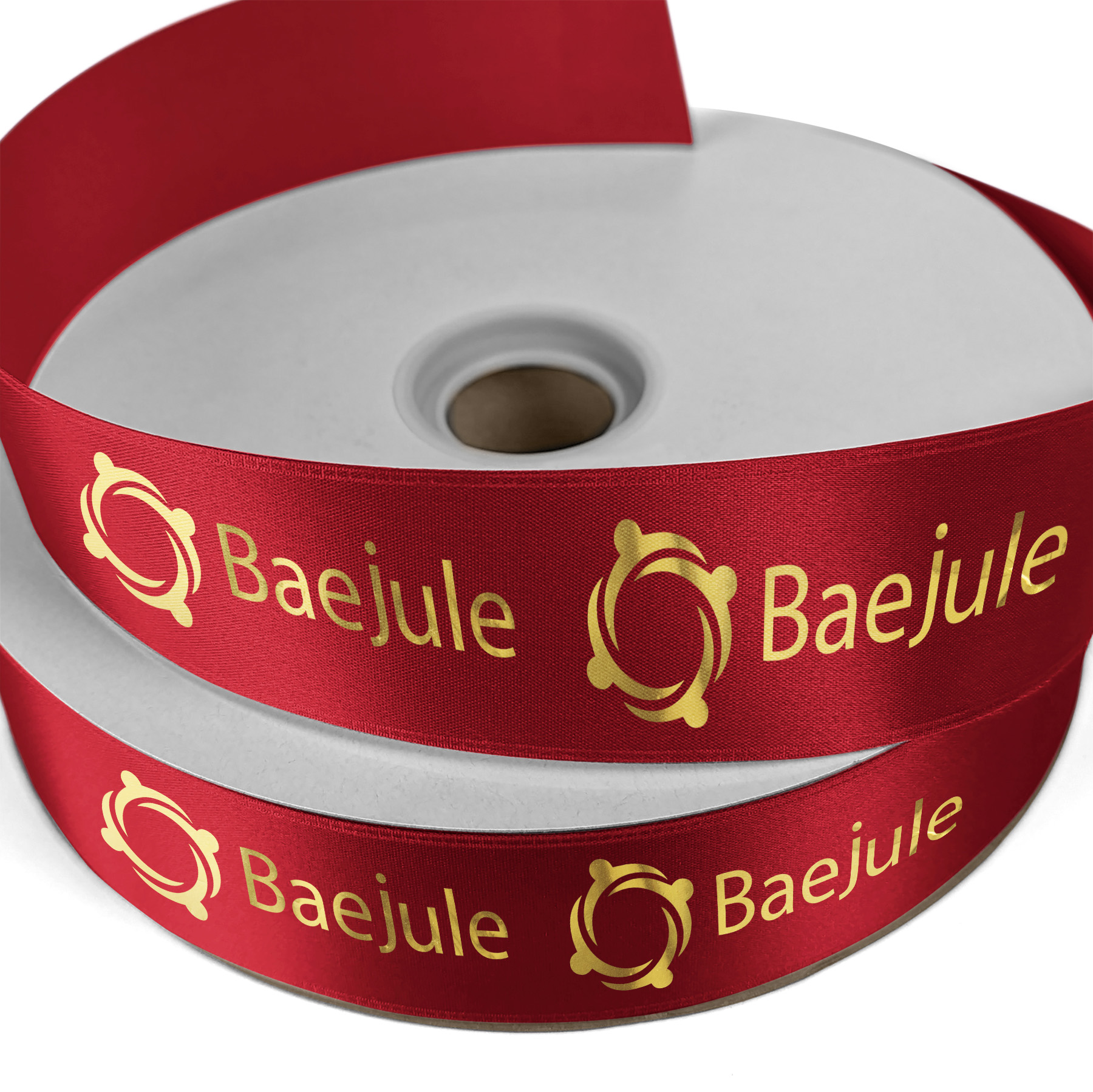 1 1/2" Badge Satin Ribbon - 100yd Roll - Foil Print 32