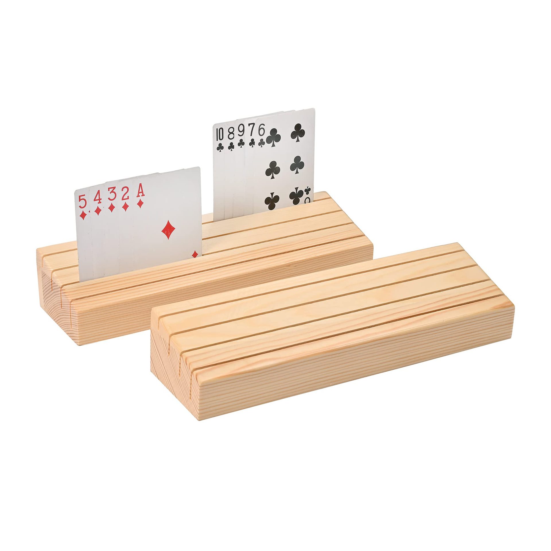 Hands-Free Wood Playing Card Holder for Kids Seniors Adults 3