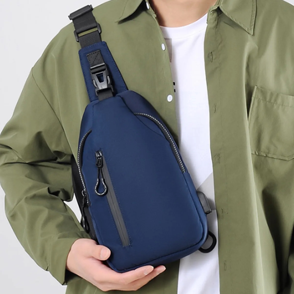 Crossbody Sling Bag with USB Charging Port & Safety Buckle 8
