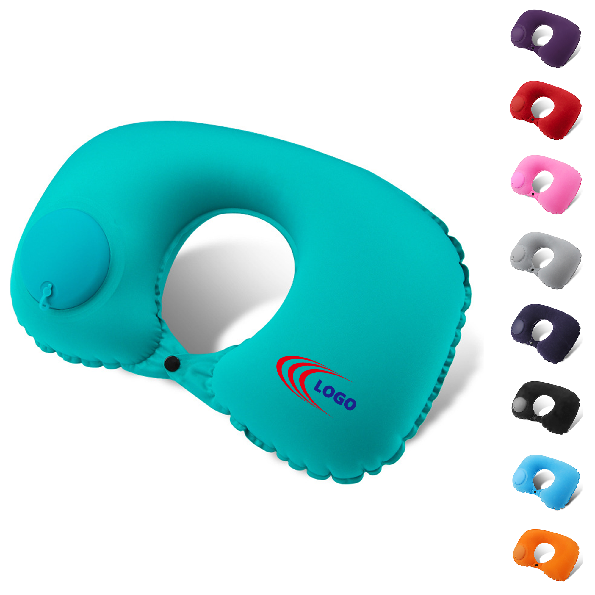 Travel Neck Pillow with Easy Press Inflation 2