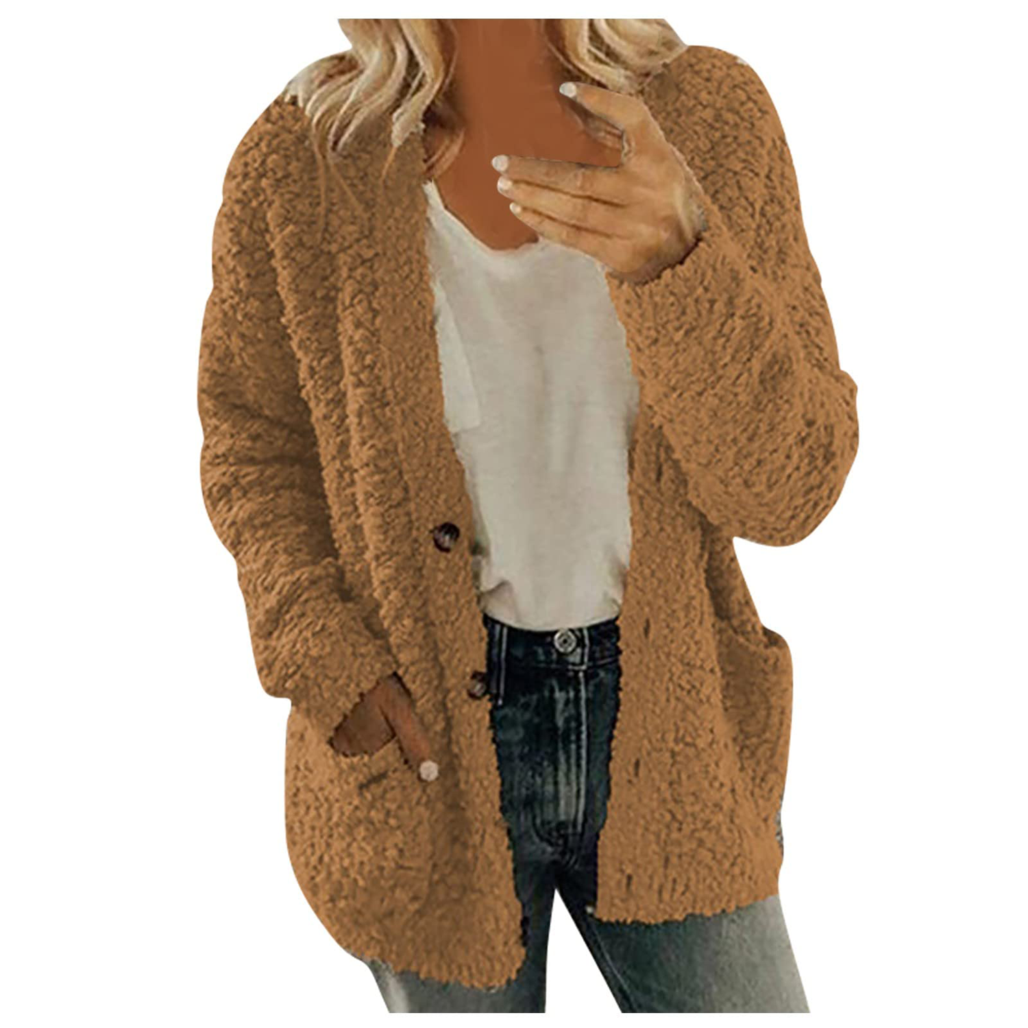 Womens Winter Fashion Lamb Wool Coat 5