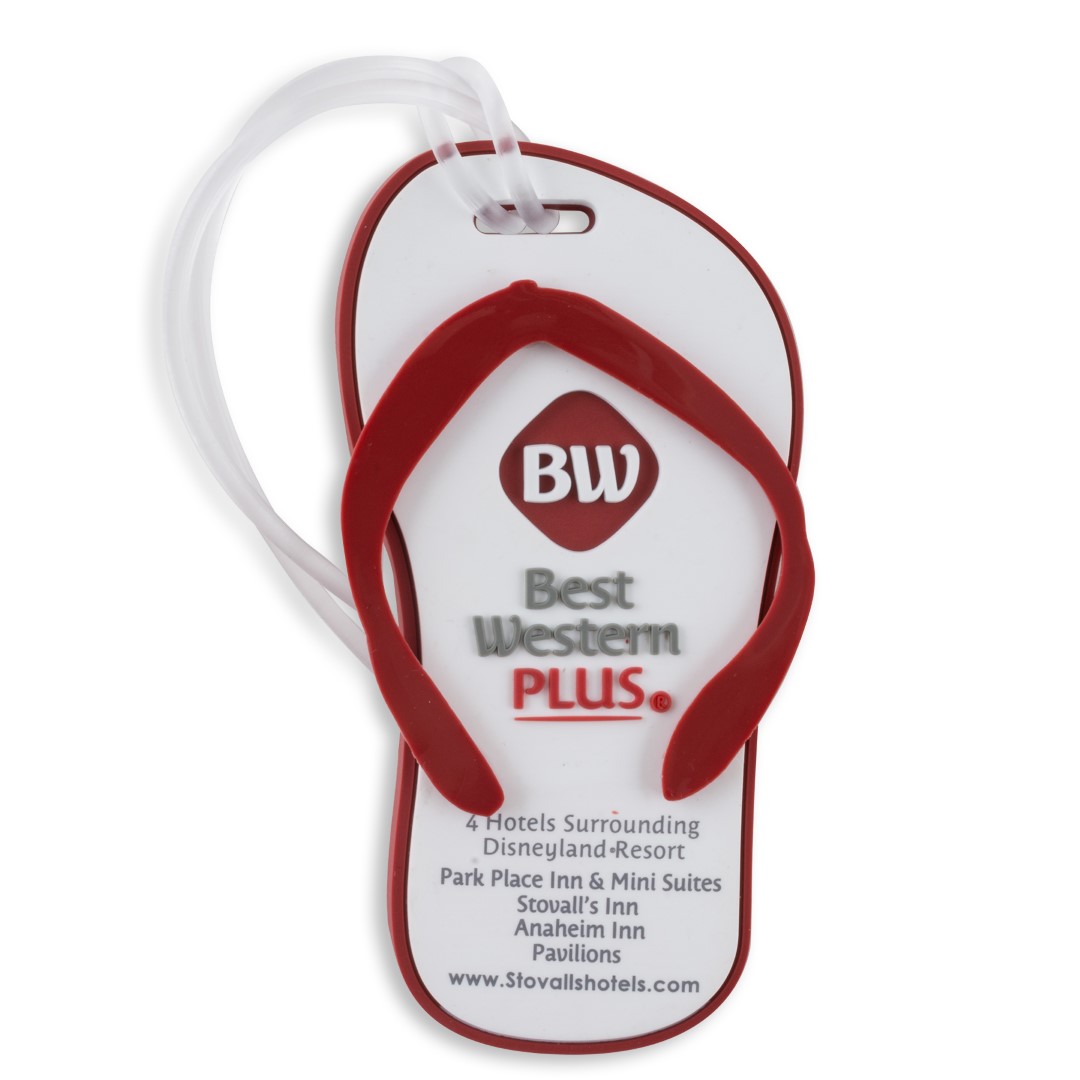 Custom Luggage Tag with Plastic Strap - 3D 2