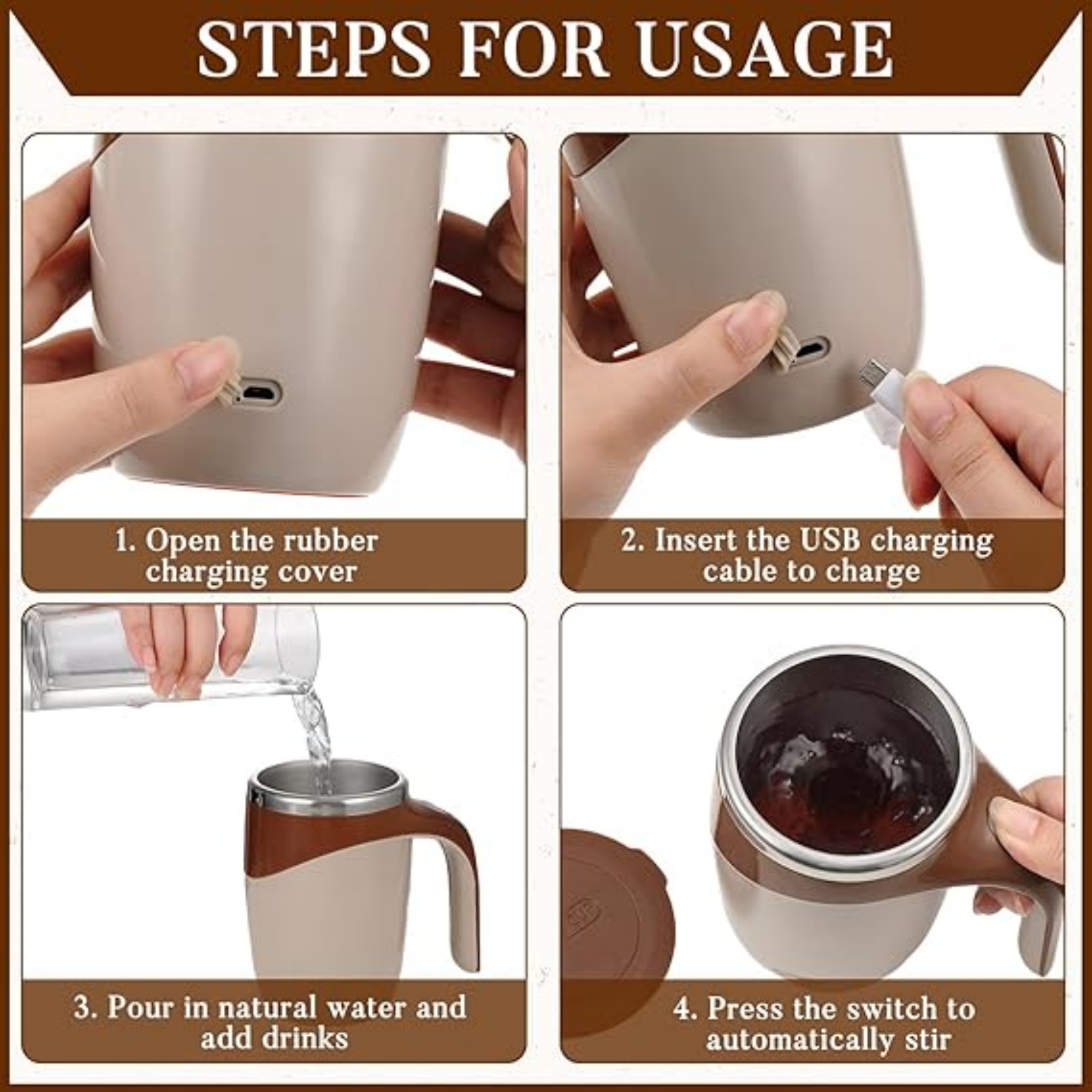 Self Stirring Coffee Mug 6