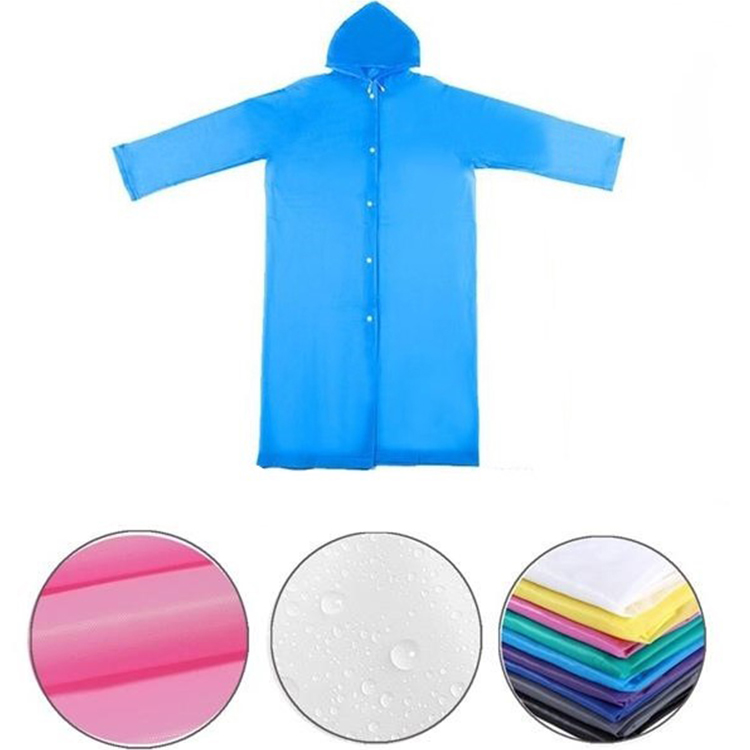 Reusable Raincoat made of EVA with a hat 2