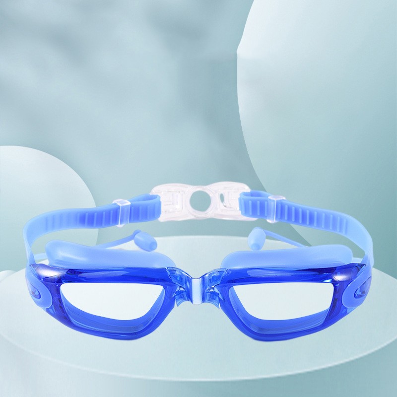 Adult HD Swimming Goggles with Nose Clip Earplugs 2