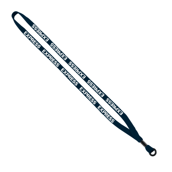 1/2" Cotton Lanyard with Metal Crimp & Split-Ring 56