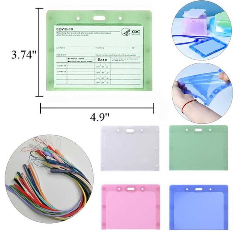 Silicone Vaccination Card Badge Holder 2