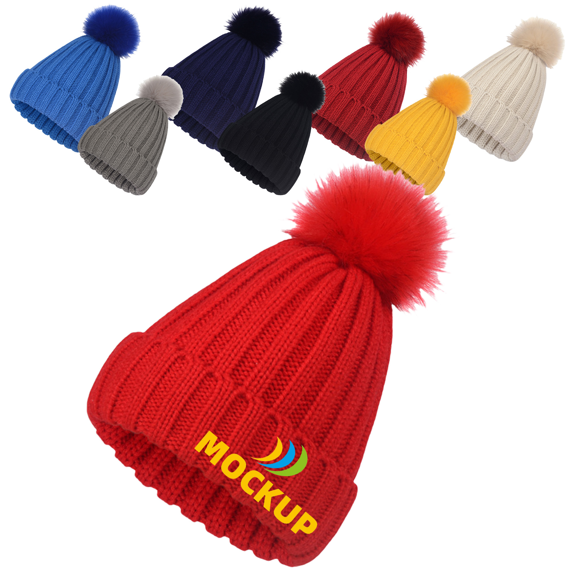 Women Winter Ski Hat with Pom 4