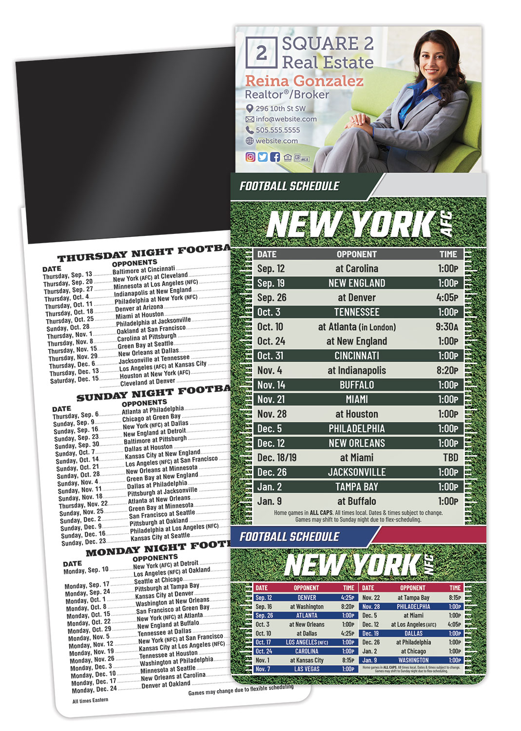 Magna-Card Business Card Magnet Football Schedules (3.5x9) 1